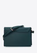 Women's faux leather flap bag, dark turquoise, 97-4Y-601-5, Photo 2