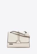 Faux leather flap bag with braided detail, ecru, 98-4Y-608-0, Photo 1