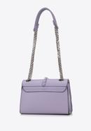 Faux leather flap bag with braided detail, violet, 98-4Y-608-1, Photo 3