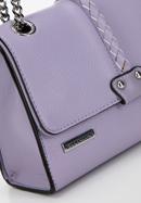 Faux leather flap bag with braided detail, violet, 98-4Y-608-0, Photo 5
