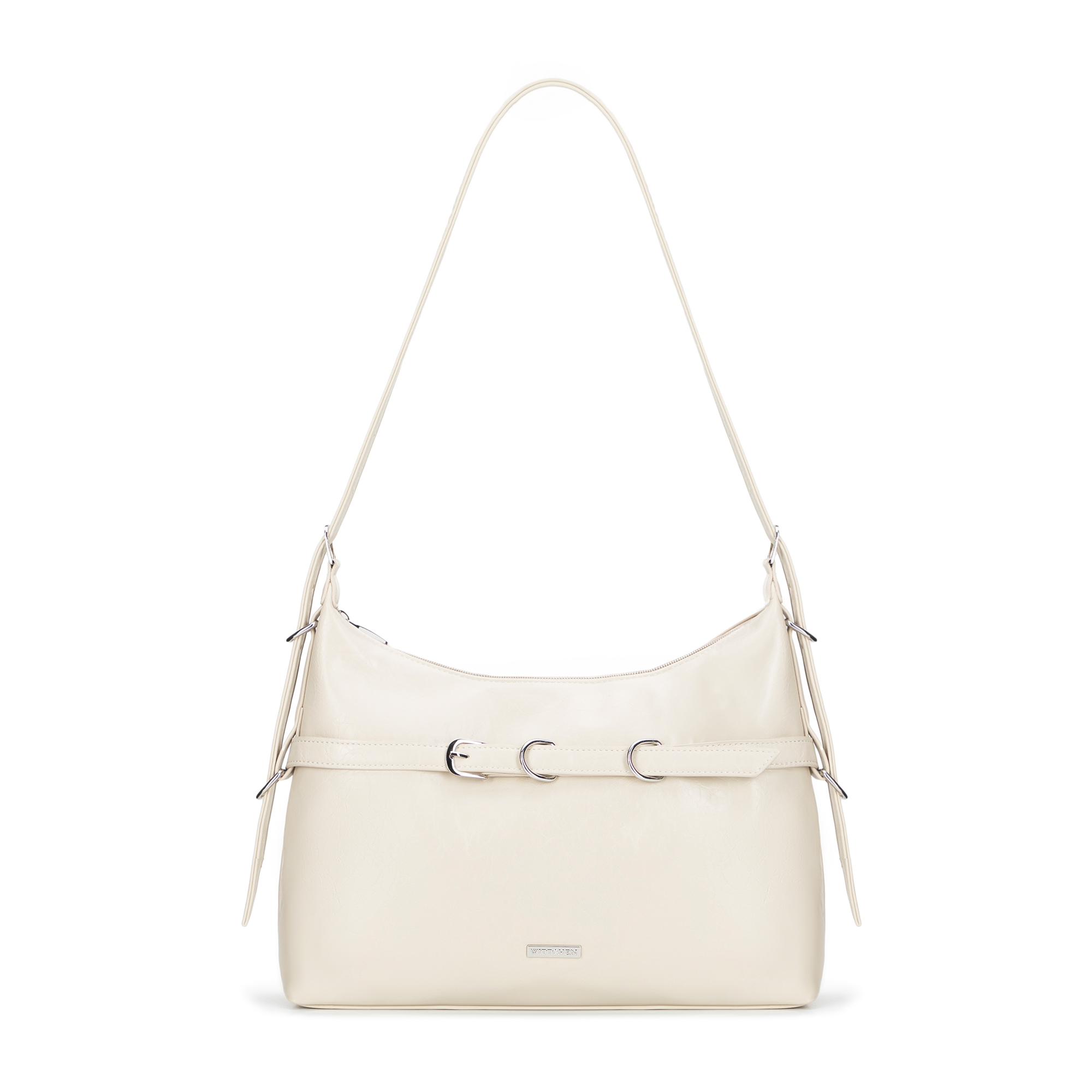 Krémová crossbody kabelka z imitácie kože 101-4Y-406-0, Vyberte variant krémová