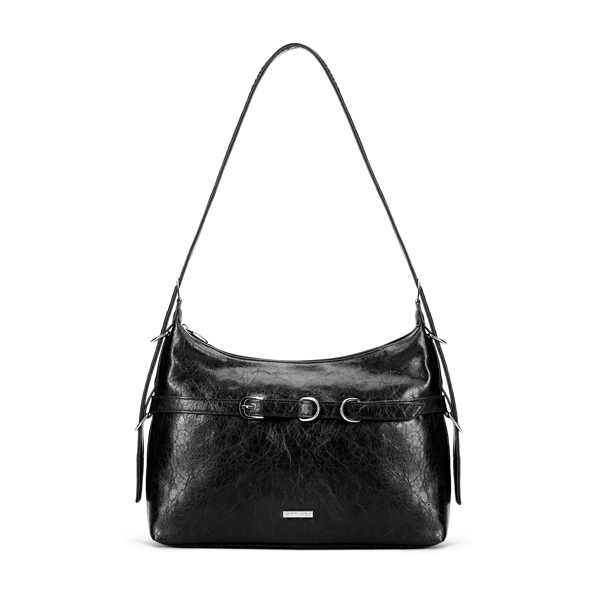 Čierna crossbody kabelka z imitácie kože 101-4Y-406-1, Vyberte variant čierna