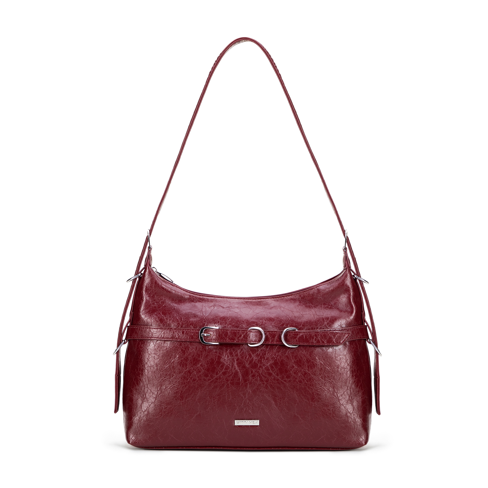 Bordová crossbody kabelka z imitácie kože 101-4Y-406-3, Vyberte variant bordová