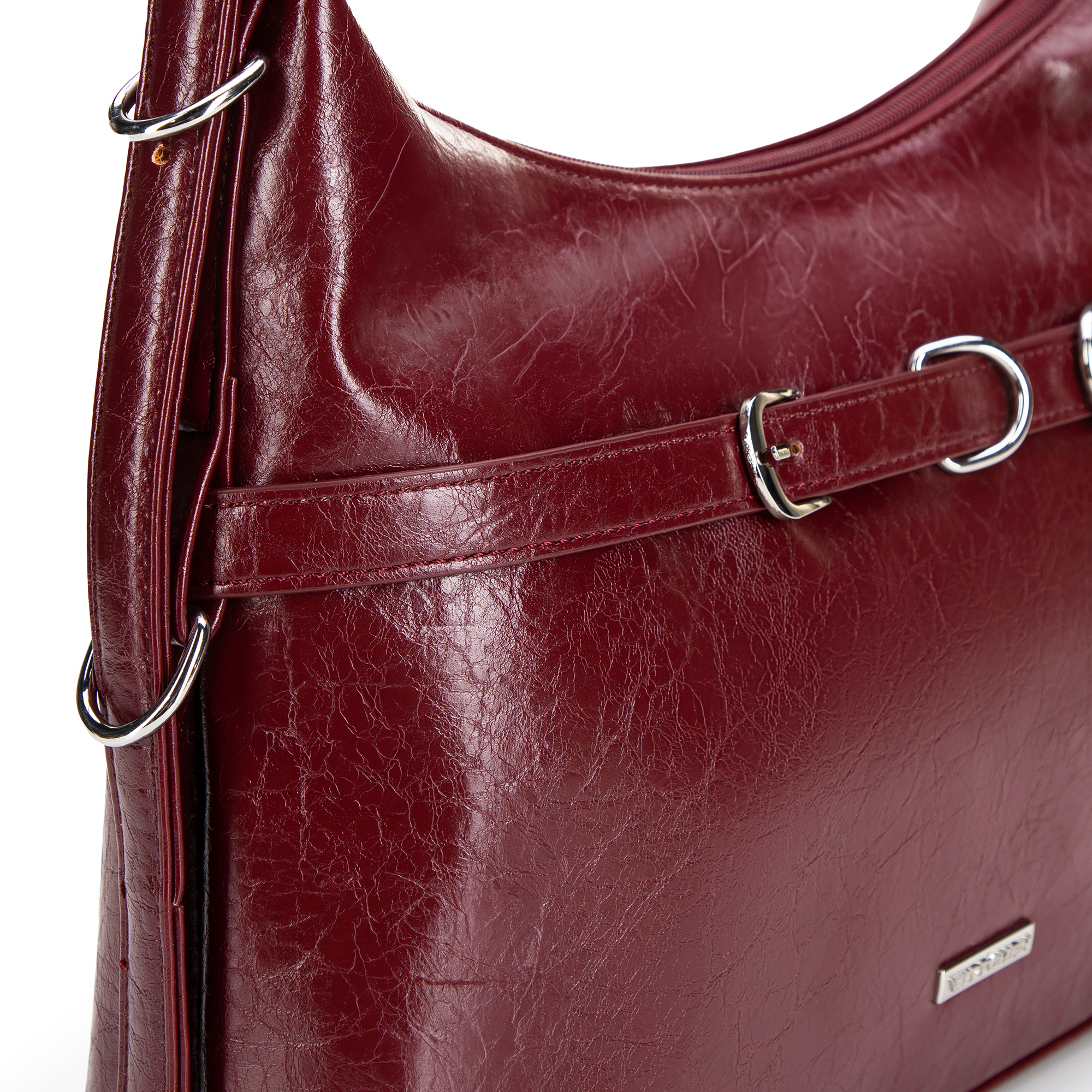 Bordová dámska crossbody kabelka Wittchen z imitácie kože, Vyberte variant bordová