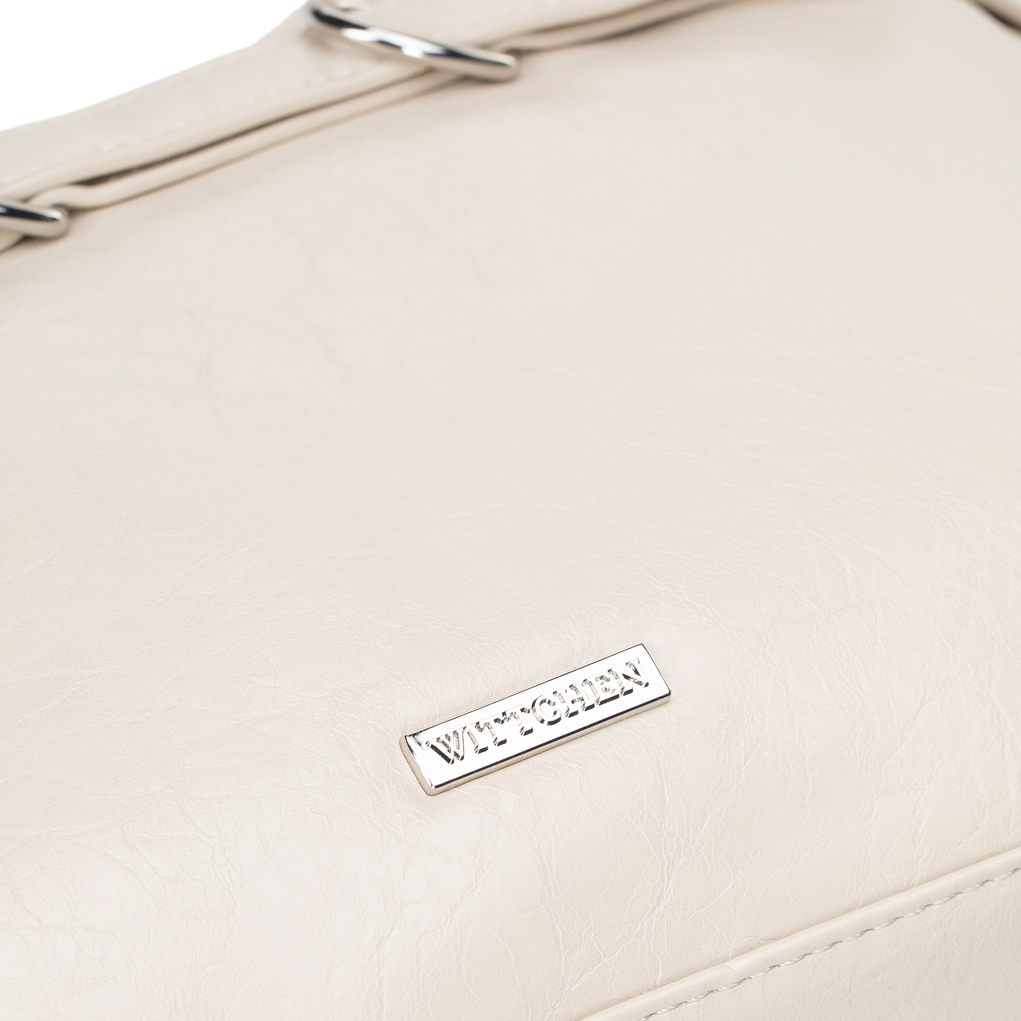 Krémová dámska crossbody kabelka Wittchen z imitácie kože s moderným vzhľadom, Vyberte variant krémová