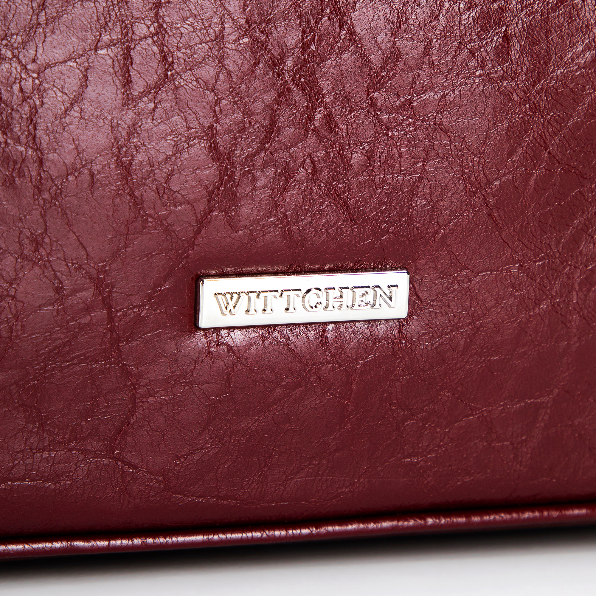 Bordová dámska crossbody kabelka Wittchen z imitácie kože, Vyberte variant bordová