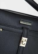 Women's messenger bag with front pocket, black-gold, 29-4Y-001-B1G, Photo 6