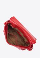 Women's patent leather flap bag with chain detail, red, 95-4Y-415-1, Photo 3