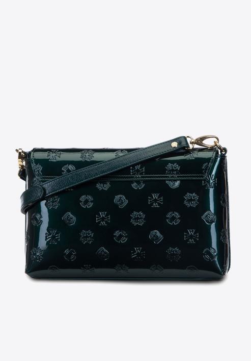 Patent leather flap bag, emerald, 34-4-232-0, Photo 2