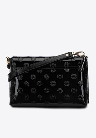 Patent leather flap bag, black, 34-4-232-1, Photo 1