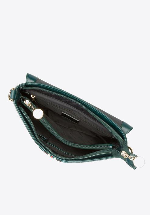 Patent leather flap bag, emerald, 34-4-232-0, Photo 3
