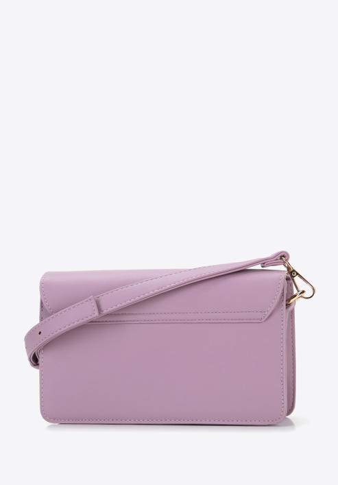 Women's crossbody bag with chain detail, light violet, 96-4Y-625-F, Photo 2