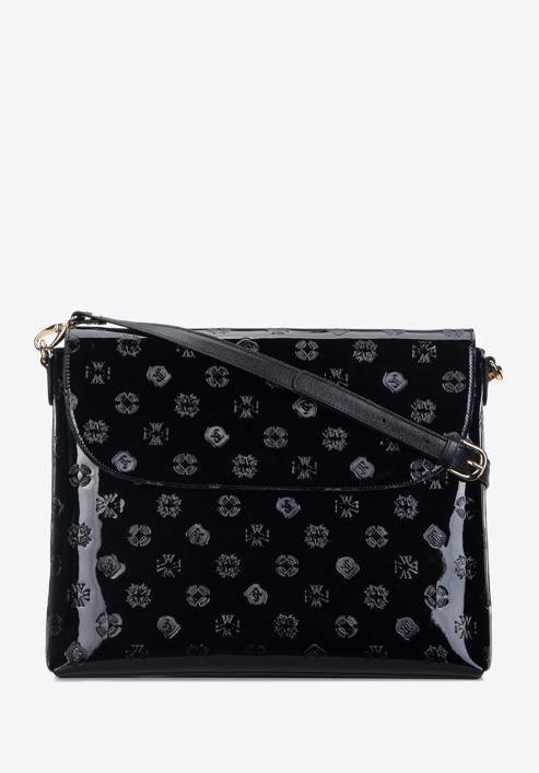 Large patent leather handbag, black, 34-4-233-PP, Photo 1