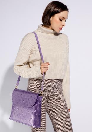 Large patent leather handbag, violet, 34-4-233-FF, Photo 1