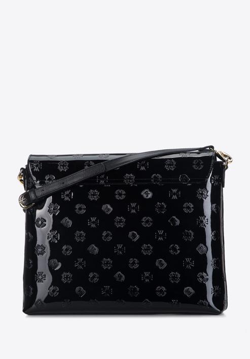 Large patent leather handbag, black, 34-4-233-PP, Photo 2