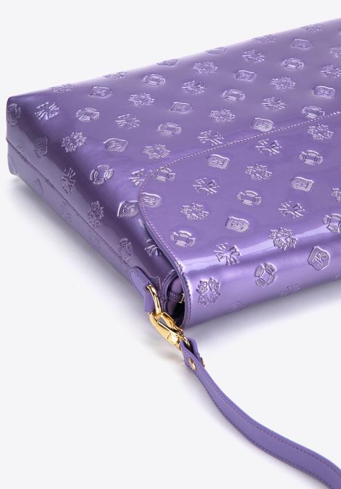 Large patent leather handbag, violet, 34-4-233-FF, Photo 4