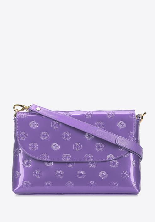 Small patent leather handbag, violet, 34-4-232-00, Photo 1