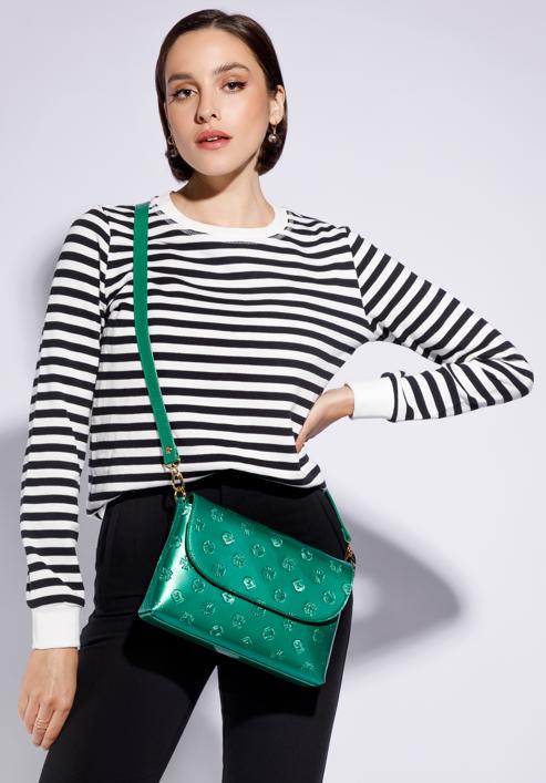 Small patent leather handbag, green, 34-4-232-00, Photo 15