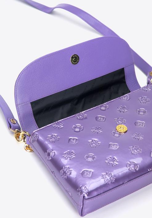 Small patent leather handbag, violet, 34-4-232-11, Photo 4