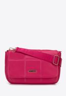 Women's quilted faux leather crossbody bag, pink, 96-4Y-725-F, Photo 1