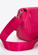 Women's quilted faux leather crossbody bag, pink, 96-4Y-725-F, Photo 4