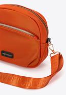 Women's nylon crossbody bag with front pocket, orange, 97-4Y-106-6, Photo 4