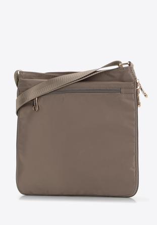 Women's nylon crossbody bag, beige grey, 98-4Y-102-8, Photo 1
