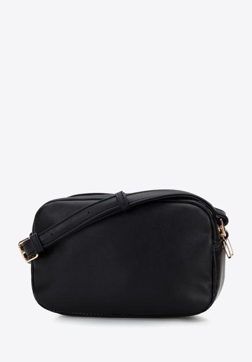 Women's crossbody bag with decorative detail, black, 95-4Y-523-P, Photo 2
