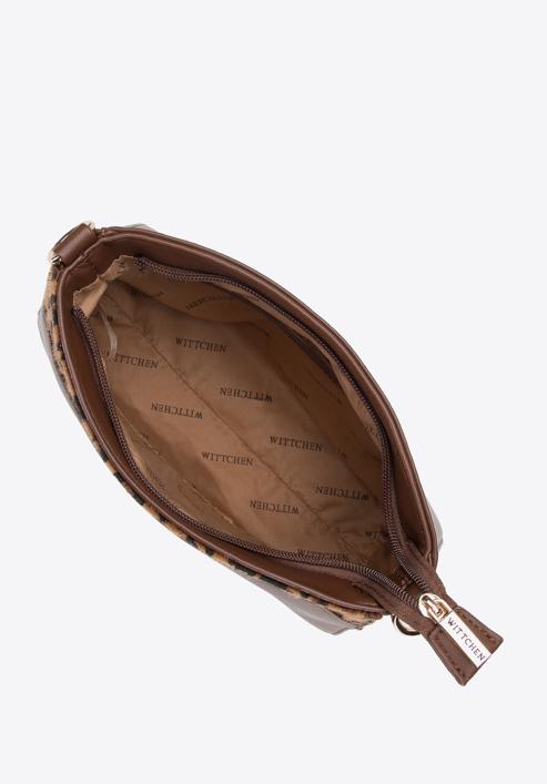 Crossbody bag with animal print detail, brown, 95-2Y-532-4, Photo 3