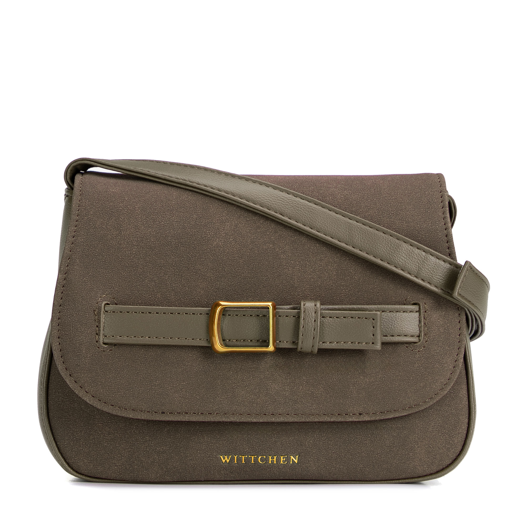 Dámska crossbody kabelka Wittchen z imitácie kože s elegantným vzhľadom, Vyberte variant khaki