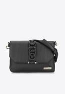 Shoulder bag with faux leather chain detail, black, 92-4Y-241-3, Photo 1