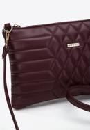 Women's quilted faux leather clutch bag, plum, 97-4Y-628-5, Photo 4