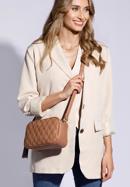 Faux leather quilted crossbody bag, brown, 95-4Y-509-3, Photo 15