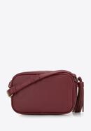 Faux leather quilted crossbody bag, burgundy, 95-4Y-509-3, Photo 2