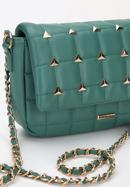Faux leather studded crossbody bag, green, 96-4Y-227-Z, Photo 4