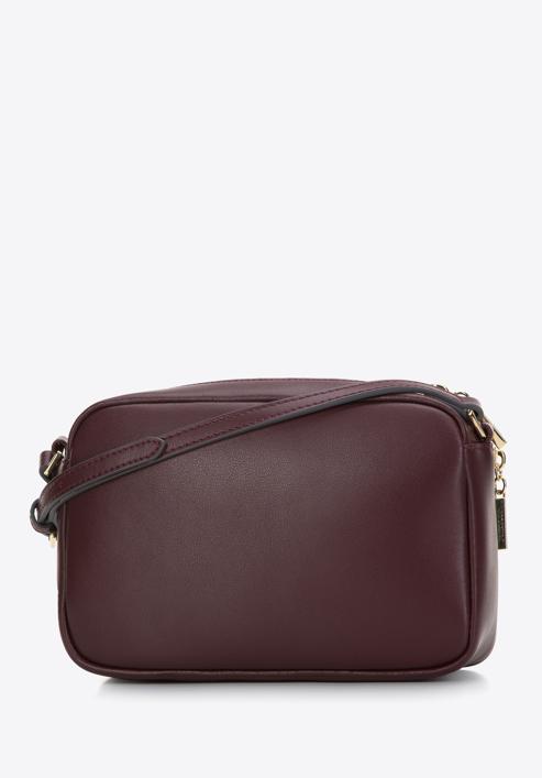 Women's quilted leather crossbody bag, plum, 97-4E-630-N, Photo 2