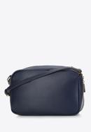 Women's quilted leather crossbody bag, navy blue, 97-4E-630-3, Photo 2