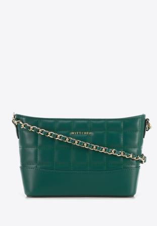 Quilted leather handbag, green, 95-4E-655-Z, Photo 1