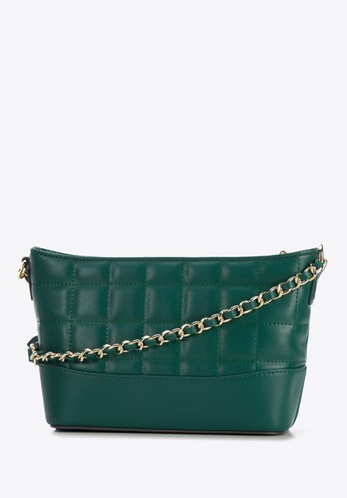 Quilted leather handbag, green, 95-4E-655-1, Photo 2