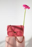 Flap bag with chain shoulder strap, muted pink, 98-4Y-010-1, Photo 15
