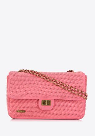 Flap bag with chain shoulder strap, muted pink, 98-4Y-010-P, Photo 1