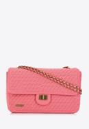 Flap bag with chain shoulder strap, muted pink, 98-4Y-010-1, Photo 1