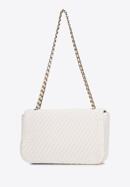 Flap bag with chain shoulder strap, white, 98-4Y-010-Y, Photo 3