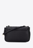 Faux leather quilted flap bag, black, 95-4Y-400-1, Photo 2