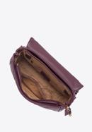 Faux leather quilted flap bag, plum, 95-4Y-400-1, Photo 3