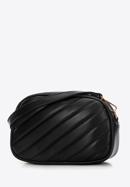 Women's quilted faux leather crossbody bag, black, 97-4Y-758-N, Photo 2