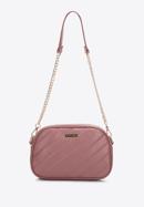 Women's quilted faux leather crossbody bag, muted pink, 97-4Y-758-N, Photo 3