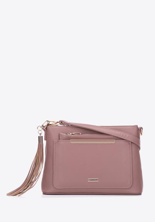 Women's crossbody bag with detachable pouch - pro eco line, muted pink, 97-4Y-233-9, Photo 3