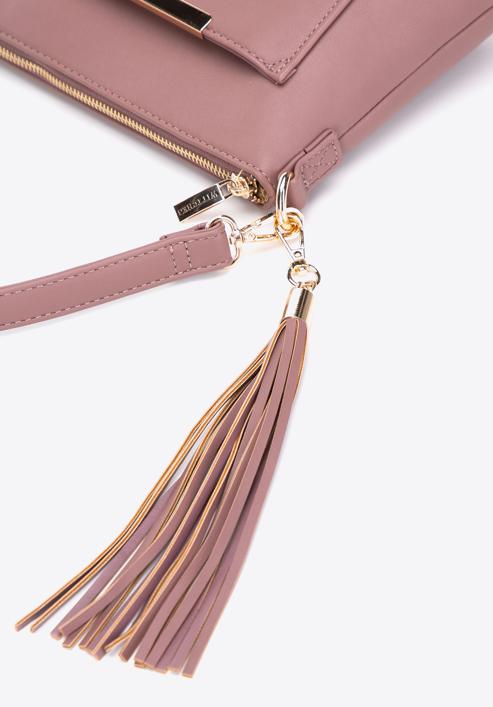 Women's crossbody bag with detachable pouch - pro eco line, muted pink, 97-4Y-233-9, Photo 6