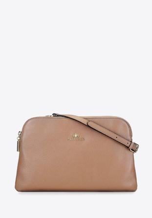 Women's leather cross body bag, beige, 29-4E-004-9, Photo 1